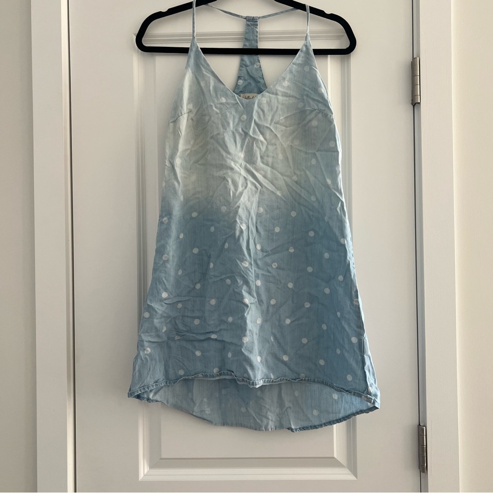 Polka Dot Chambray Dress